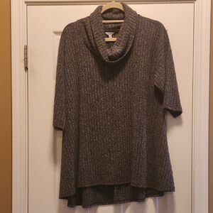 Gray Cowl Neck Sweater